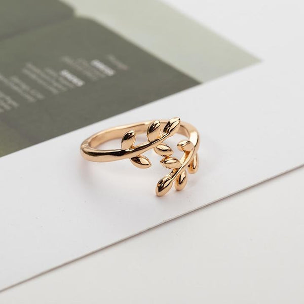 Olive Leaf Adjustable Ring