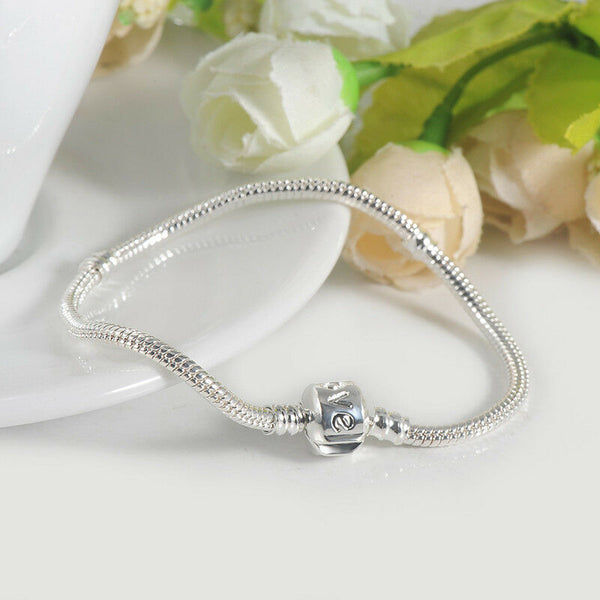 Starter Love barrel Clasp Charm Bracelet