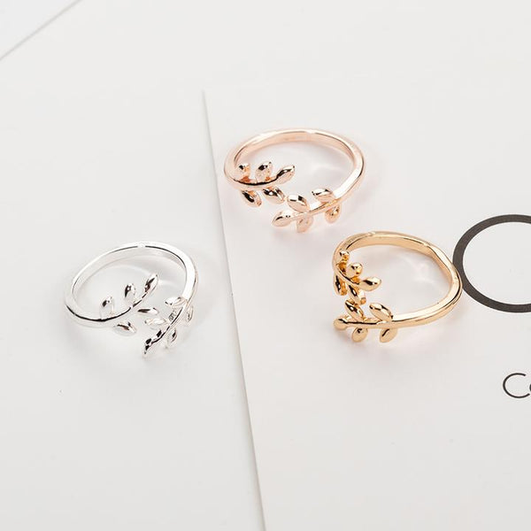 Olive Leaf Adjustable Ring