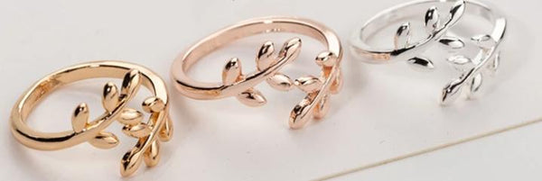 Olive Leaf Adjustable Ring