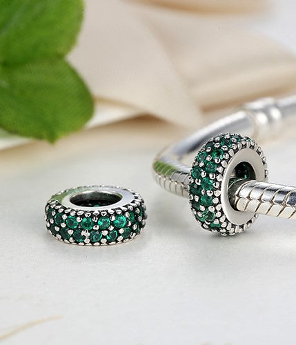 silver sterling Pave inspirational slim spacer