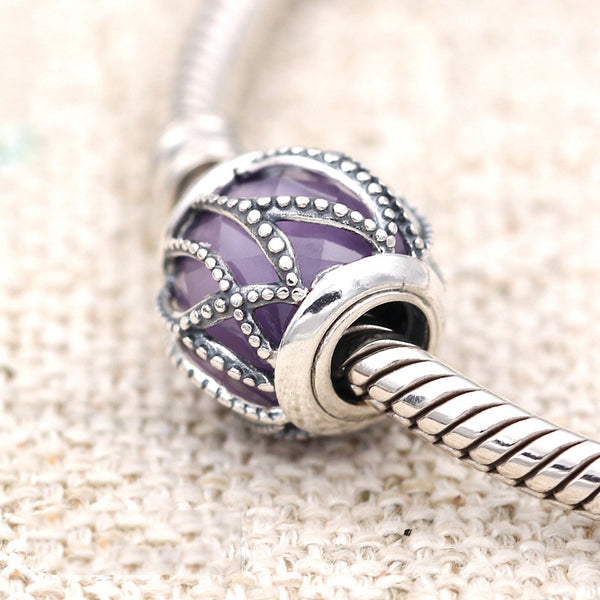 Silver Sterling Purple Intertwining Radiance Charm