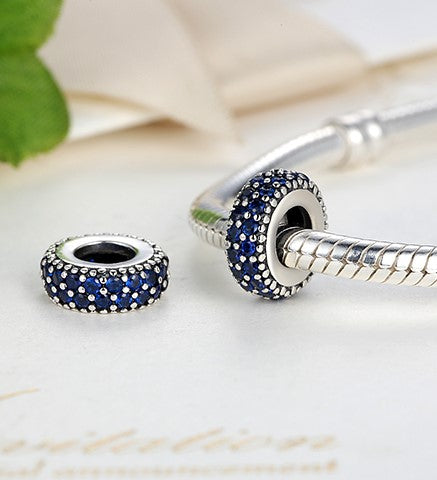 silver sterling Pave inspirational slim spacer