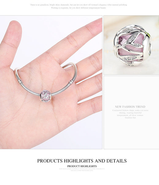 Pink Intertwining Natures Radiance stone Charm
