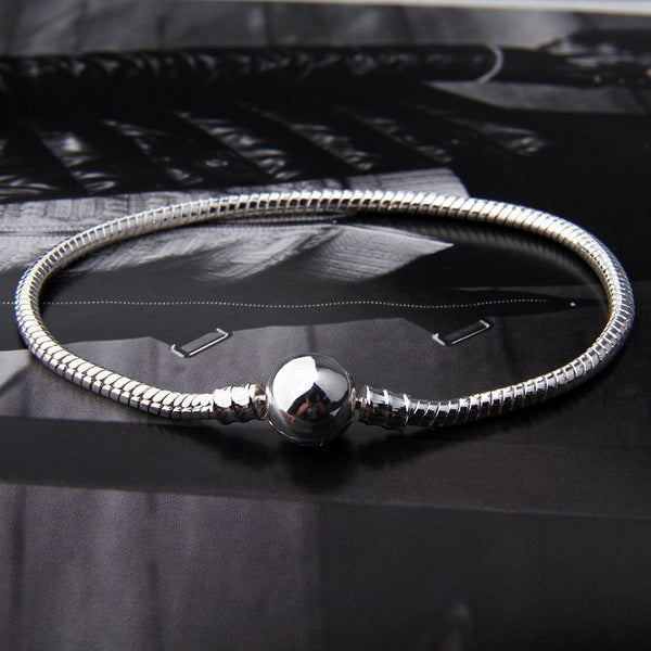 Silver Plated Starter Classic Ball Clasp Bracelet