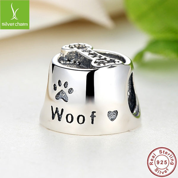 Dog Paw Woof Pet animal heart Feeding bowl Charm