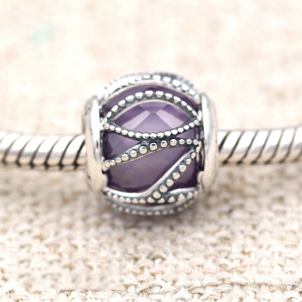 Purple Intertwining Radiance Charm pandora style