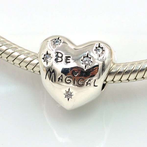 Silver Sterling Disney princess be magical Stars Charm for pandora