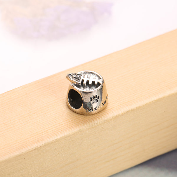 Cat Paw Meow Pet animal heart Feeding bowl Charm