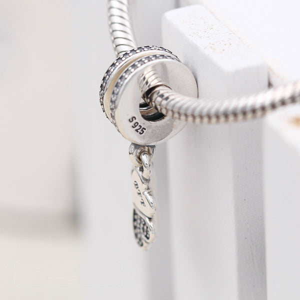 Silver Sterling BEST FRIENDS BFF Pendant Charm Set