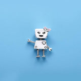 925 Silver Bella Bot Pink Robot Girl Friend Charm