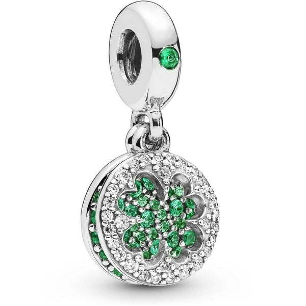 Silver Dazzling Clover Dangle Anything Possible Pandora Charm 2