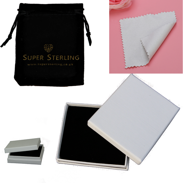 Super sterling charm earrings pendant bracelet signature gift box pack