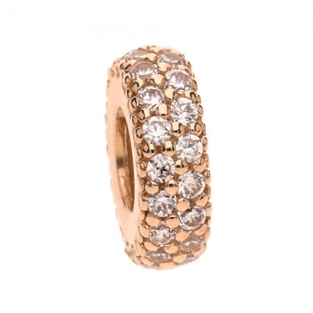 silver sterling Pave inspirational slim spacer