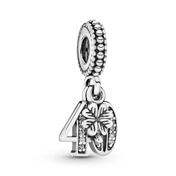925 Silver Sterling celebration Birthday number Pendant Charm