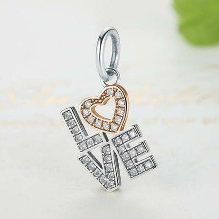 925 Sterling Silver Pave Dog Paw Animal Charm