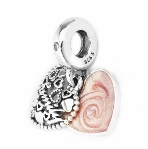 Love Makes a Family Heart Pendant Charm