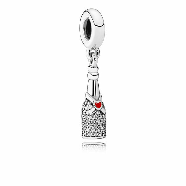 CELEBRATION TIME CHAMPAGNE WINE BOTTLE PENDANT CHARM