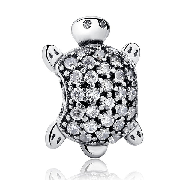 pandora style fit pave sea turtle pet Charm