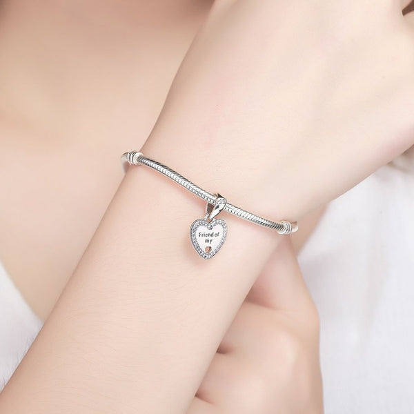 Friend of my heart hanging love Pendant Charm