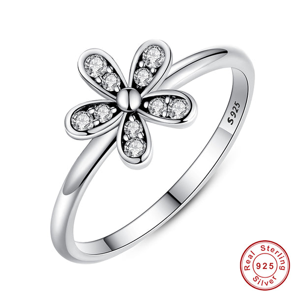 Luxury Sparkling Delicate Dazzling Daisy pandora style ring