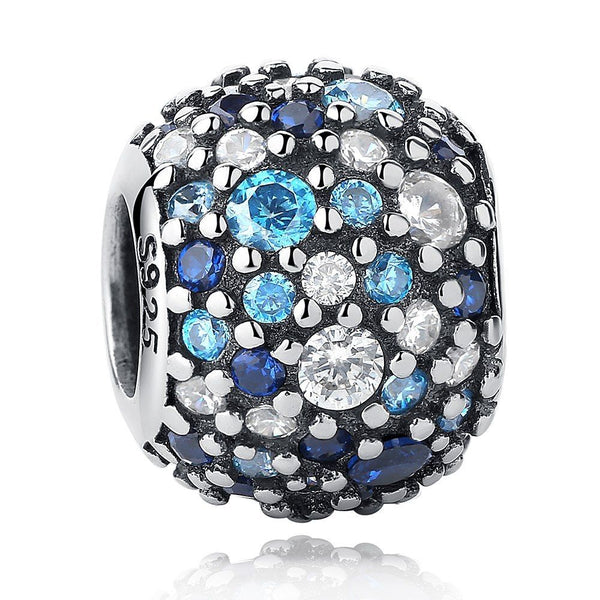 pandora fit blue pave ball charm