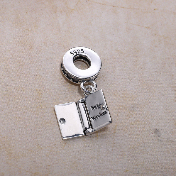 Happy Birthday Open Book Celebration Best Wishes Pendant charm