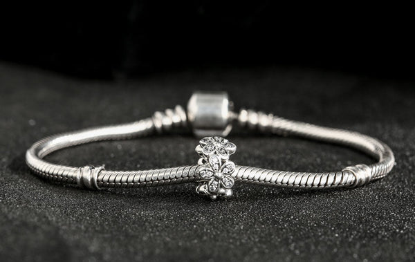 Silver Sterling Dazzling Daisies Floral Spacer