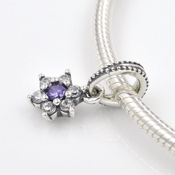 Silver Sterling forget me not pendant Charm
