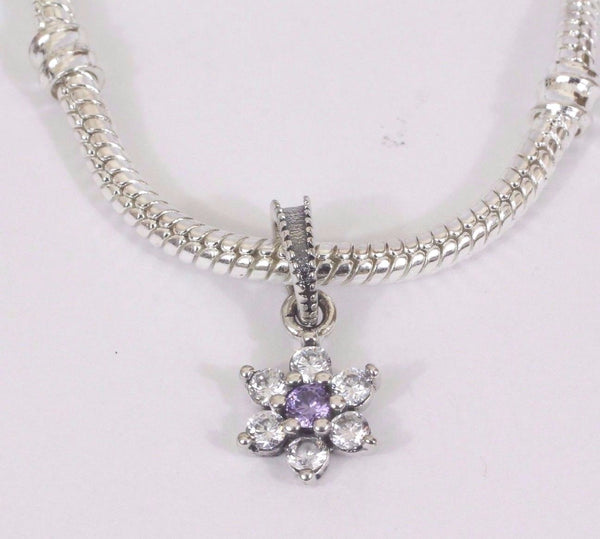 Silver Sterling forget me not pendant Charm