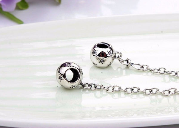 silver sterling Twinkle Star safety chain