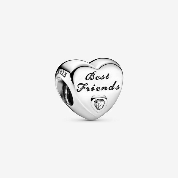 BEST FRIENDS BFF Love Heart Stone Charm