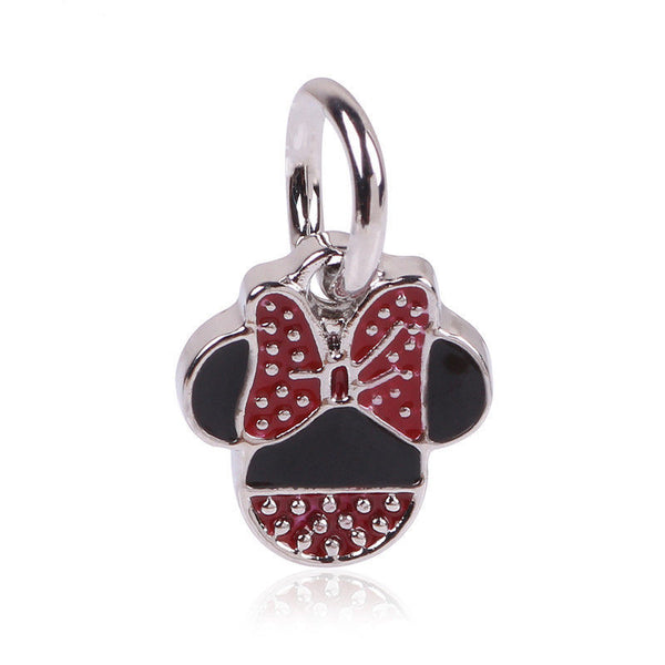 Pandora fit Minnie Mouse Bow Disney Pendant Charm