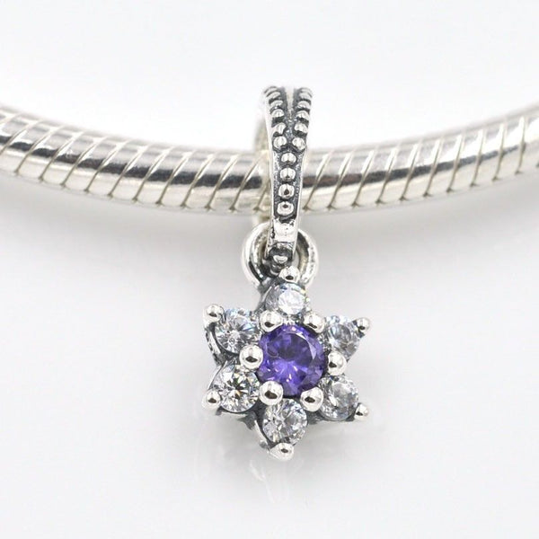 Silver Sterling forget me not pendant Charm