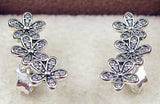 Silver Sterling DAZZLING DAISY CLUSTERS European STUDS EARRINGS pandora style