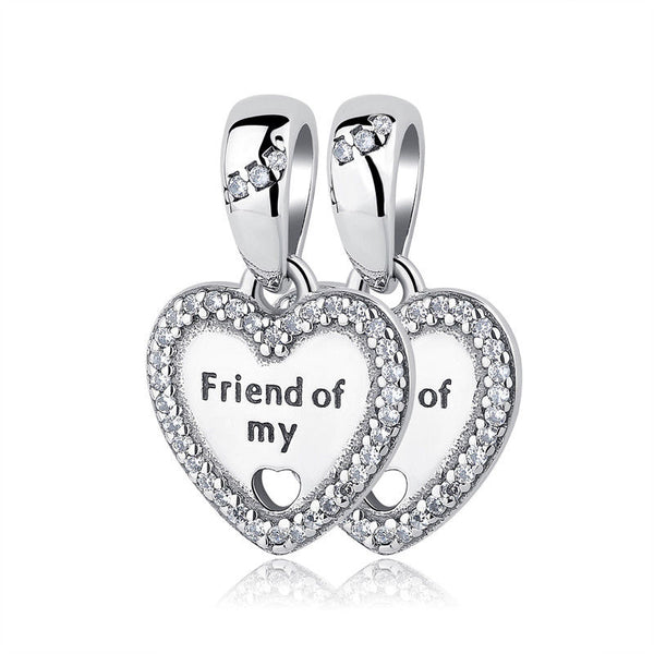 Friend of my heart hanging love Charm set of 2