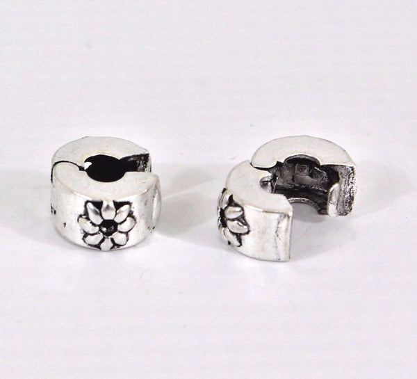 Silver Plated Daisy Stopper Clip