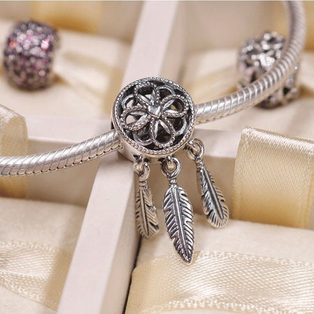 Silver Sterling snowflake ice floral crystal charm