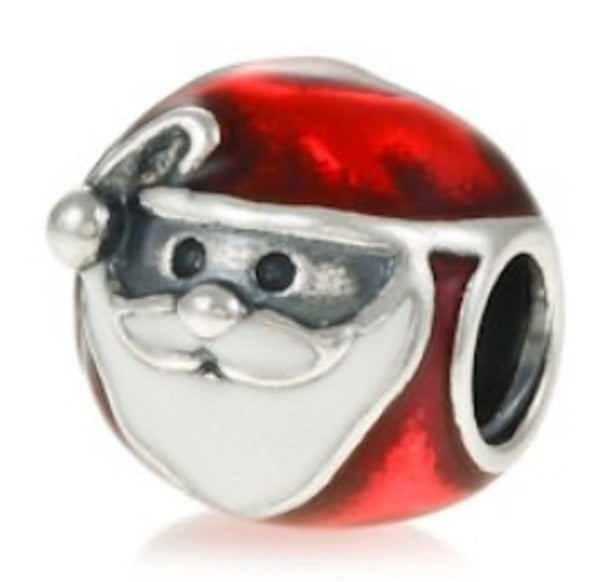 Red Jolly Santa Claus father Christmas xmas Charm