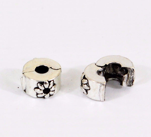 Silver Plated Daisy Stopper Clip