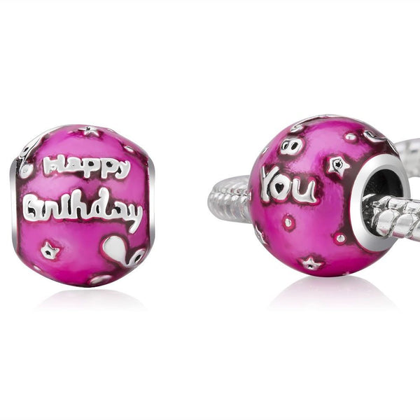 Happy Birthday To You Purple Celebration Charm fits pandora charms