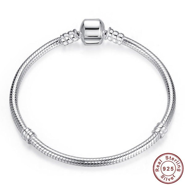 pandora style Starter Classic barrel Clasp Charm Bracelet