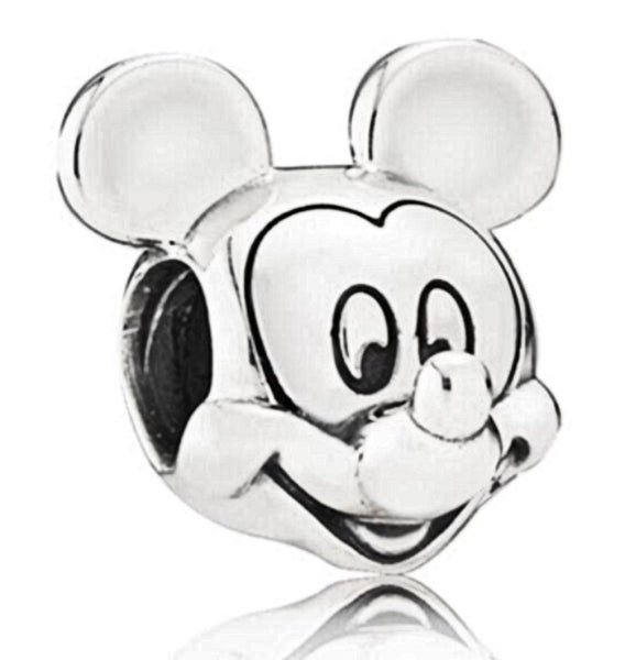 Silver Plated Minnie Mickey Mouse Figure Picture Portrait Charm