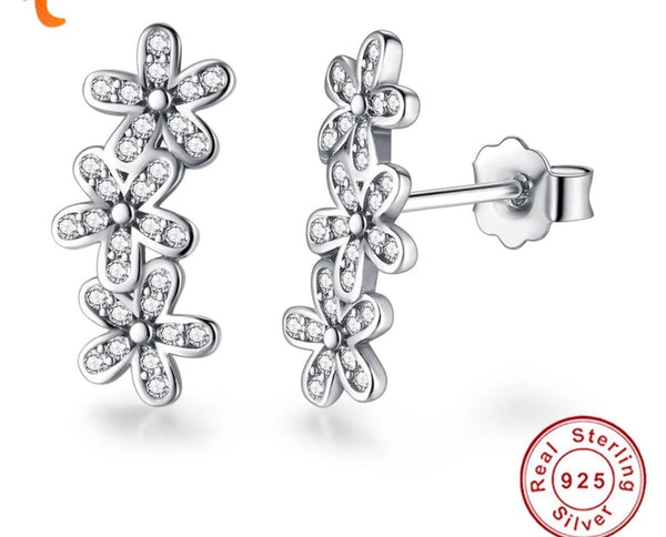 pandora style daisy studs