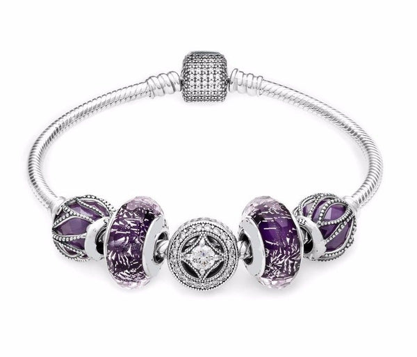 Silver Sterling Purple Intertwining Radiance Charm