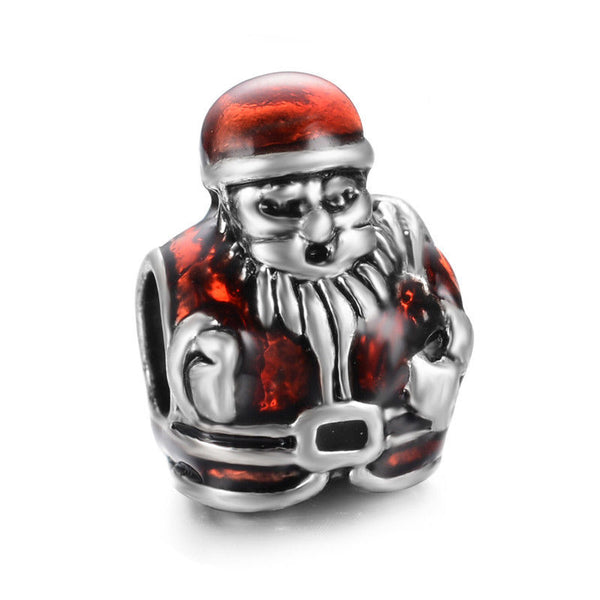 Silver Father Christmas xmas Santa Claus Festive season Charm