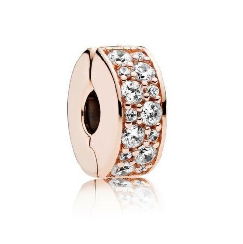 rose gold Shining Elegance Pave Clip Charm