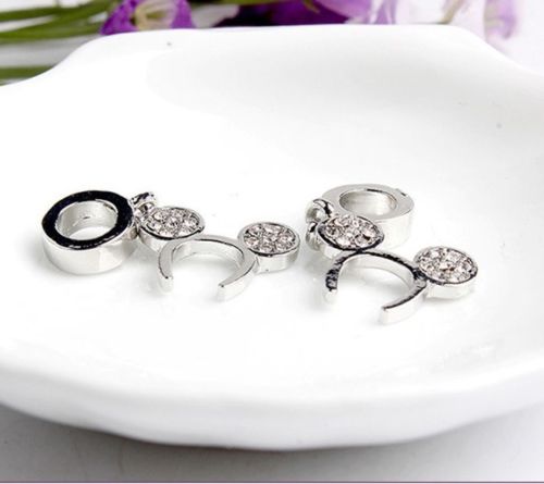 Silver plated mickey mouse Disney stone Pendant Charm