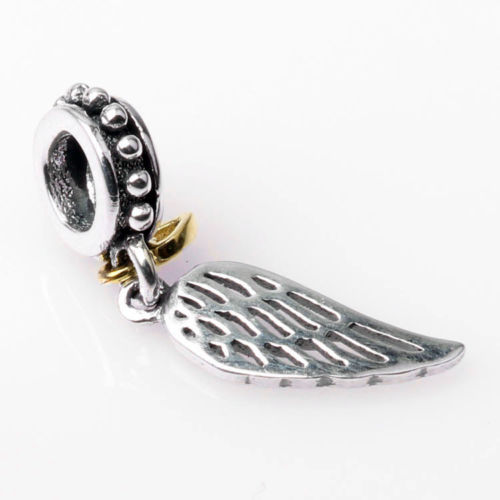silver sterling love guidance angel Feather Wing charm
