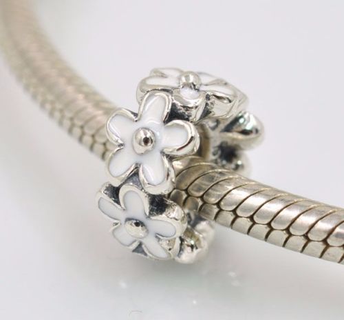Silver Plated Darling Daisies Floral Spacer